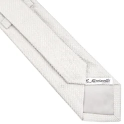 E.Marinella CRAVATTE|Cravatte In Seta Jacquard|CRAVATTA CERIMONIA IN SETA JACQUARD GRIGIO CHIARO Microfantasia geometrica