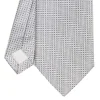 E.Marinella CRAVATTE|CRAVATTA CERIMONIA IN SETA JACQUARD GRIGIO CHIARO Microfantasia geometrica