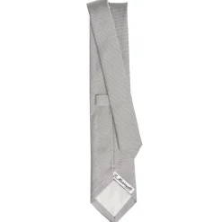 E.Marinella CRAVATTE|CRAVATTA CERIMONIA IN SETA JACQUARD GRIGIO CHIARO Microfantasia geoemtrica