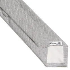 E.Marinella CRAVATTE|CRAVATTA CERIMONIA IN SETA JACQUARD GRIGIO CHIARO Microfantasia geoemtrica