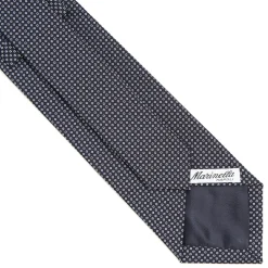 E.Marinella CRAVATTE|CRAVATTA CERIMONIA IN SETA JACQUARD BLU SCURO Microfantasia geometrica