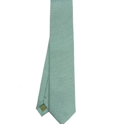 E.Marinella CRAVATTE|Cravatte In Seta Jacquard|CRAVATTA CERIMONIA IN SETA JACQUARD VERDE CHIARO Microfantasia geometrica