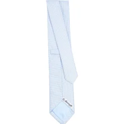 E.Marinella CRAVATTE|Cravatte In Seta Jacquard|CRAVATTA CERIMONIA IN SETA JACQUARD AZZURRA Microfantasia geometrica
