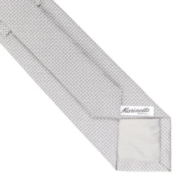 E.Marinella CRAVATTE|Cravatte In Seta Jacquard|CRAVATTA CERIMONIA IN SETA JACQUARD GRIGIO CHIARO Microfantasia geometrica