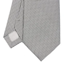 E.Marinella CRAVATTE|Cravatte In Seta Jacquard|CRAVATTA CERIMONIA IN SETA JACQUARD GRIGIO CHIARO Microfantasia geometrica