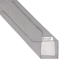 E.Marinella CRAVATTE|Cravatte In Seta Jacquard|CRAVATTA CERIMONIA IN SETA JACQUARD GRIGIO CHIARO Microfantasia geometrica