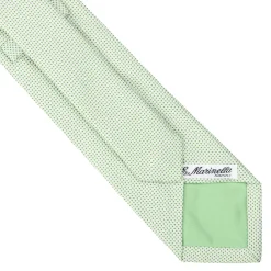E.Marinella Cravatte In Seta Jacquard|CRAVATTE|CRAVATTA CERIMONIA IN SETA JACQUARD VERDE CHIARO Microfantasia geometrica