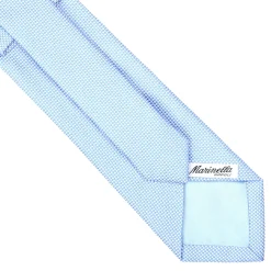 E.Marinella CRAVATTE|Cravatte In Seta Jacquard|CRAVATTA CERIMONIA IN SETA JACQUARD AZZURRA Microfantasia geometrica