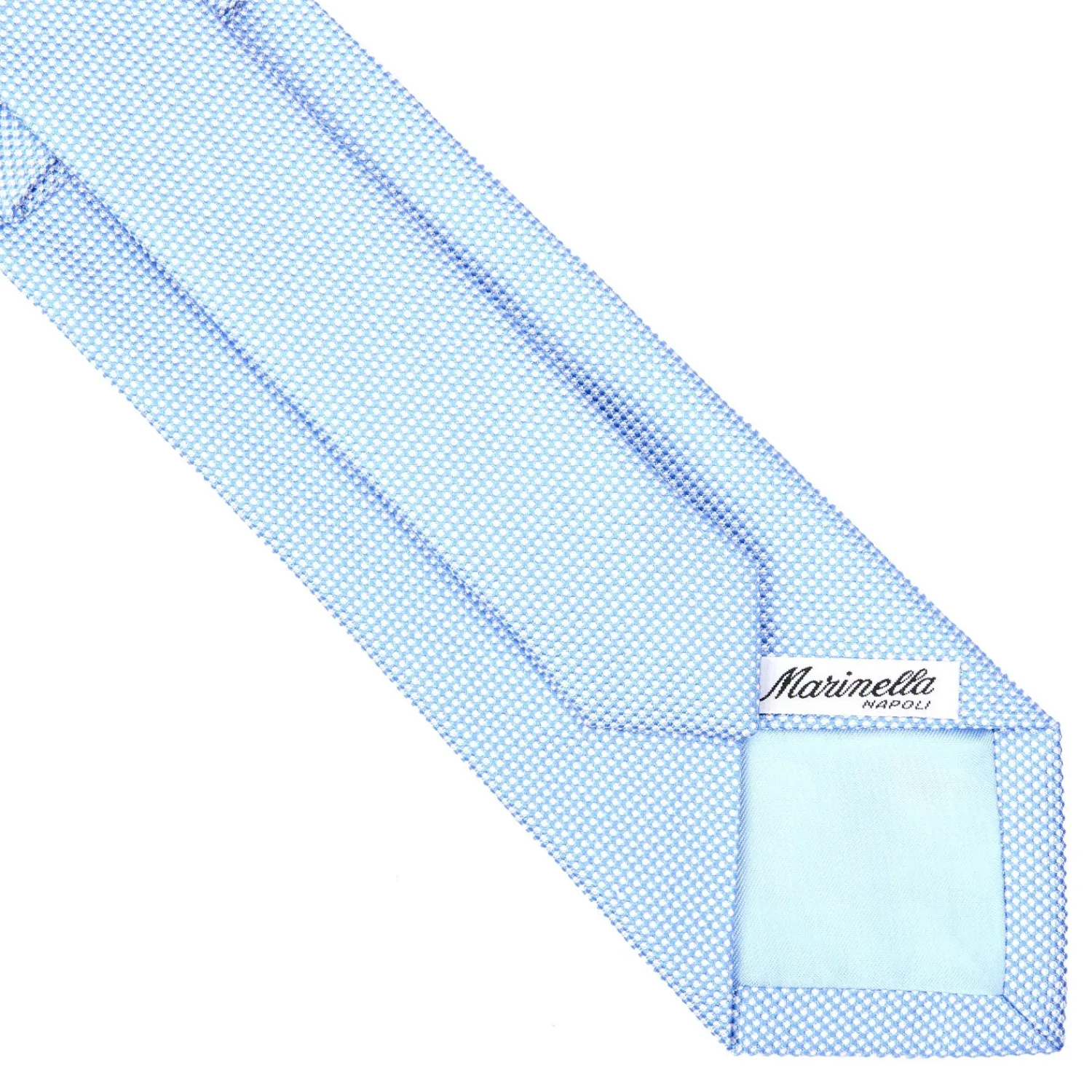 E.Marinella CRAVATTE|Cravatte In Seta Jacquard|CRAVATTA CERIMONIA IN SETA JACQUARD AZZURRA Microfantasia geometrica