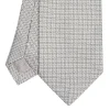 E.Marinella CRAVATTE|CRAVATTA CERIMONIA IN SETA JACQUARD GRIGIO CHIARO Microfantasia geometrica