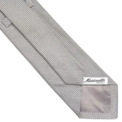 E.Marinella CRAVATTE|CRAVATTA CERIMONIA IN SETA JACQUARD GRIGIO CHIARO Microfantasia geometrica