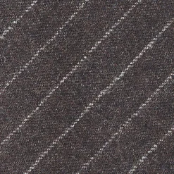 E.Marinella CRAVATTE|CRAVATTA CLASSICA DONNA IN LANA SFODERATA GRIGIO SCURO Rigata