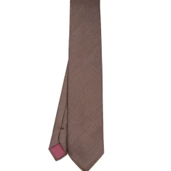E.Marinella CRAVATTE|CRAVATTA CLASSICA DONNA IN LANA SFODERATA MARRONE BORDEAUX Bicolore