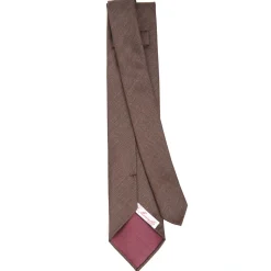 E.Marinella CRAVATTE|CRAVATTA CLASSICA DONNA IN LANA SFODERATA MARRONE BORDEAUX Bicolore
