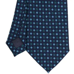 E.Marinella CRAVATTE|Cravatte In Lana E Cashmere|CRAVATTA CLASSICA IN LANA BLU SCURO Microfantasia fiore