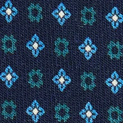 E.Marinella CRAVATTE|Cravatte In Lana E Cashmere|CRAVATTA CLASSICA IN LANA BLU SCURO Microfantasia fiore