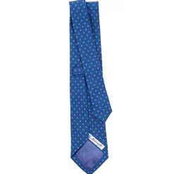 E.Marinella CRAVATTE|Cravatte In Lana E Cashmere|CRAVATTA CLASSICA IN LANA BLUETTE Microfantasia fiore