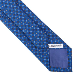 E.Marinella CRAVATTE|Cravatte In Lana E Cashmere|CRAVATTA CLASSICA IN LANA BLUETTE Microfantasia fiore