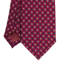 E.Marinella CRAVATTE|Cravatte In Lana E Cashmere|CRAVATTA CLASSICA IN LANA FUCSIA Microfantasia fiore