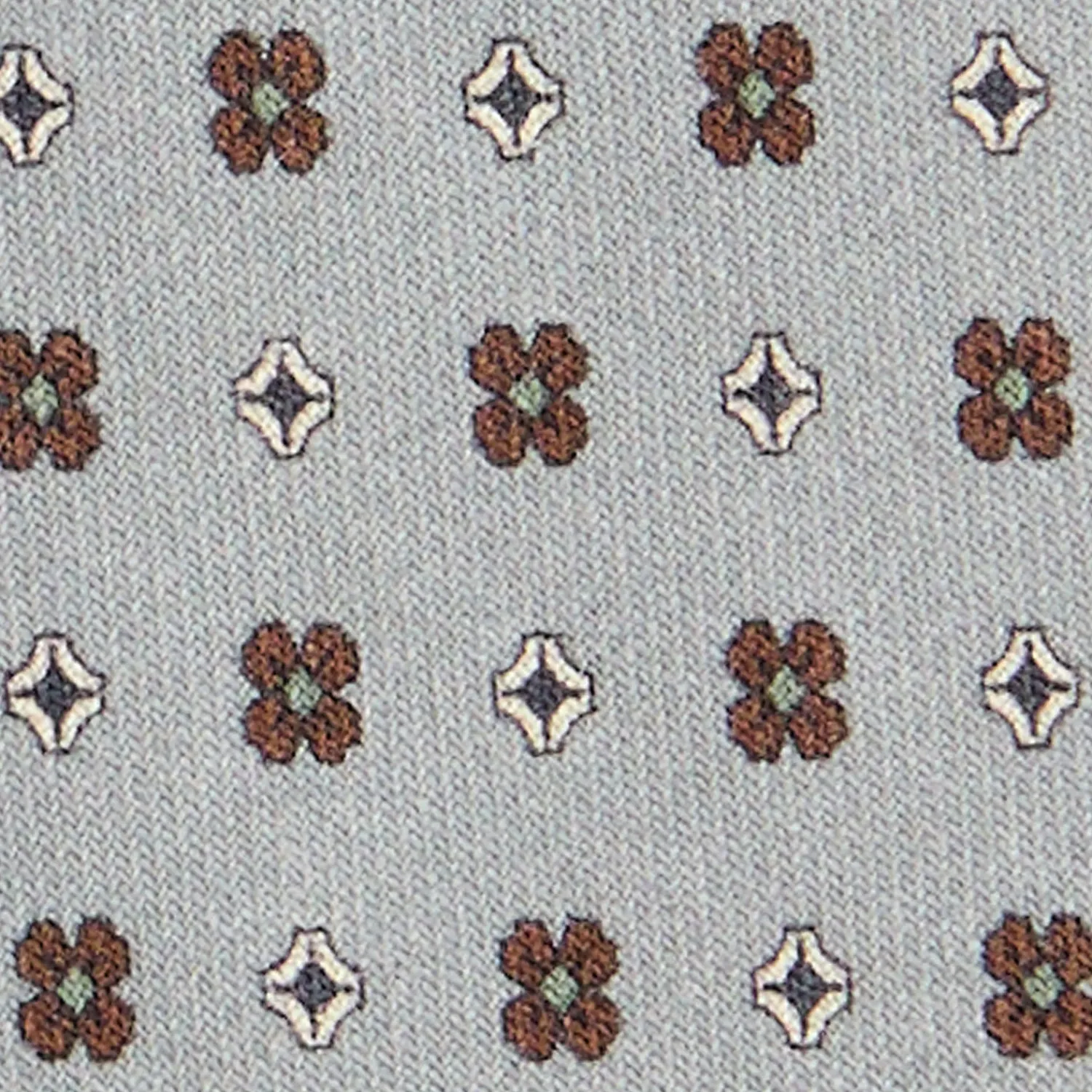 E.Marinella CRAVATTE|Cravatte In Lana E Cashmere|CRAVATTA CLASSICA IN LANA GRIGIO CHIARO Microfantasia fiore