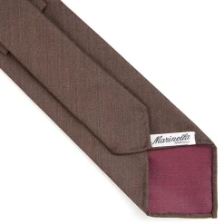 E.Marinella CRAVATTE|Cravatte In Lana E Cashmere|CRAVATTA CLASSICA IN LANA SFODERATA MARRONE BORDEAUX Bicolore