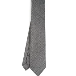 E.Marinella CRAVATTE|Cravatte In Lana E Cashmere|CRAVATTA CLASSICA IN LANA SFODERATA GRIGIO SCURO Pied de poule