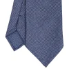 E.Marinella CRAVATTE|Cravatte In Lana E Cashmere|CRAVATTA CLASSICA IN LANA SFODERATA BLU Pied de poule
