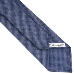 E.Marinella CRAVATTE|Cravatte In Lana E Cashmere|CRAVATTA CLASSICA IN LANA SFODERATA BLU Pied de poule