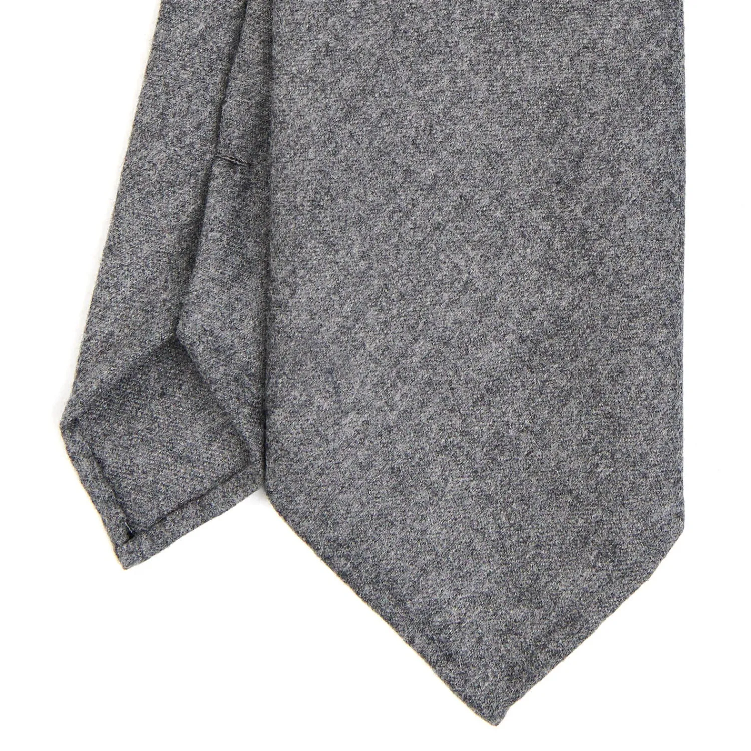 E.Marinella CRAVATTE|Cravatte In Lana E Cashmere|CRAVATTA CLASSICA IN LANA SFODERATA GRIGIO CHIARO Tinta unita