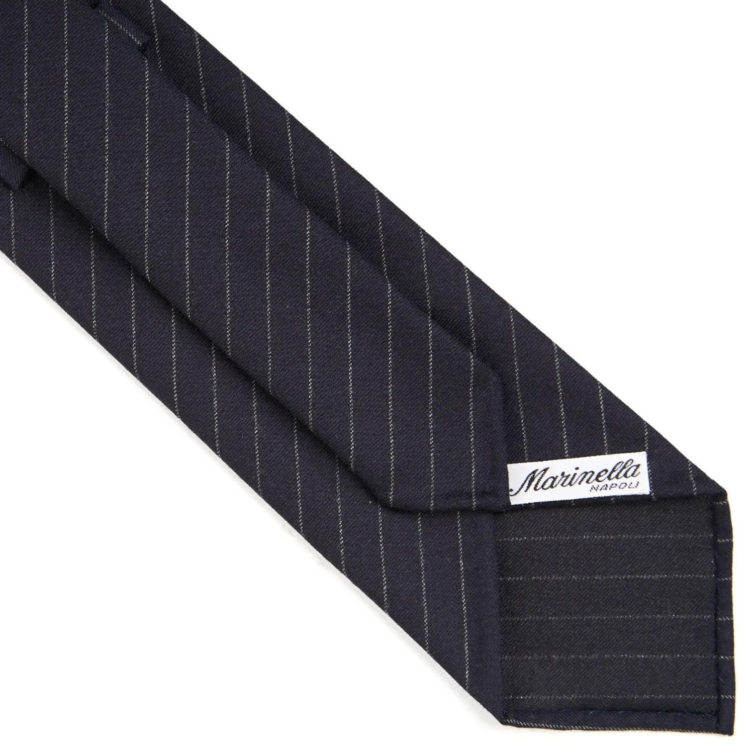 E.Marinella CRAVATTE|Cravatte Regimental E Rigate|CRAVATTA CLASSICA IN LANA SFODERATA BLU SCURO Rigata
