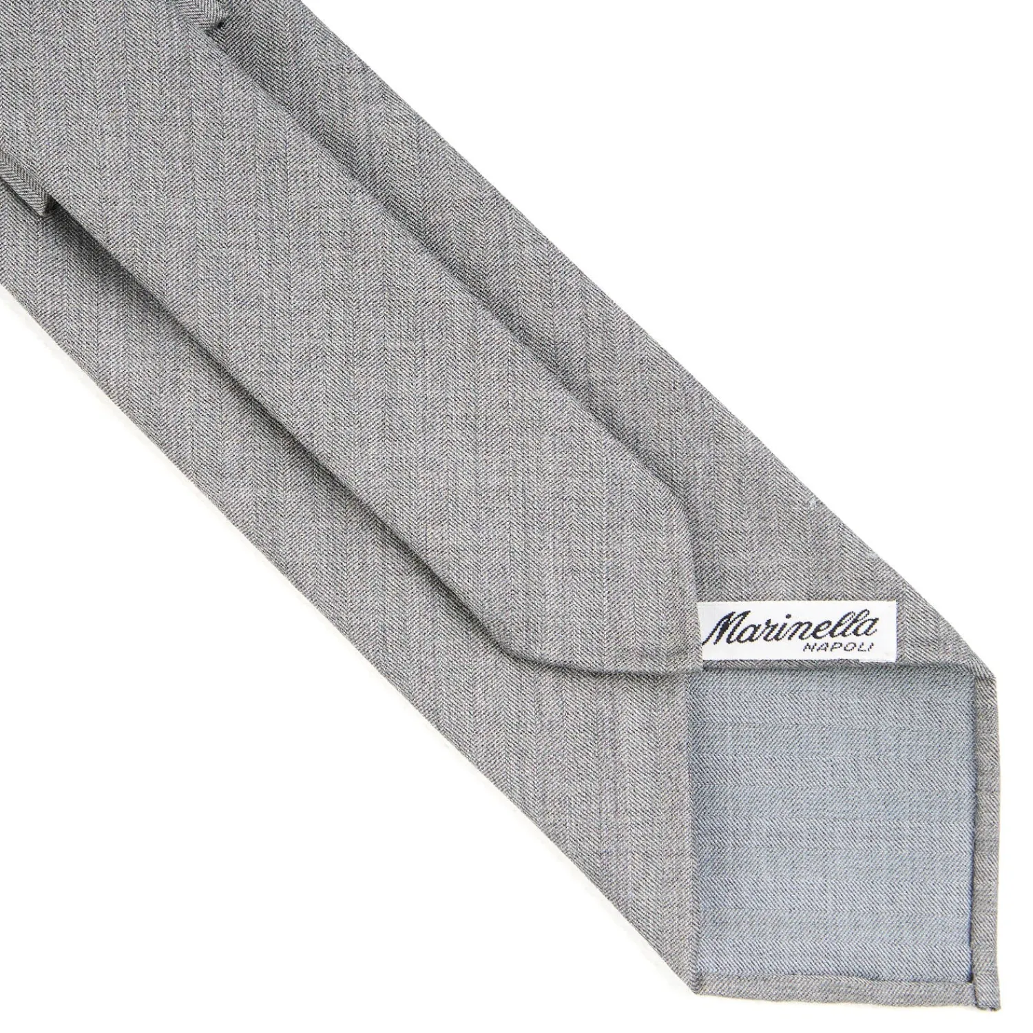 E.Marinella CRAVATTE|Cravatte In Lana E Cashmere|CRAVATTA CLASSICA IN LANA SFODERATA GRIGIO CHIARO Bicolore