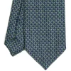 E.Marinella CRAVATTE|Cravatte In Seta Stampata|CRAVATTA CLASSICA IN SETA BLU SCURO Microfantasia m geometrica