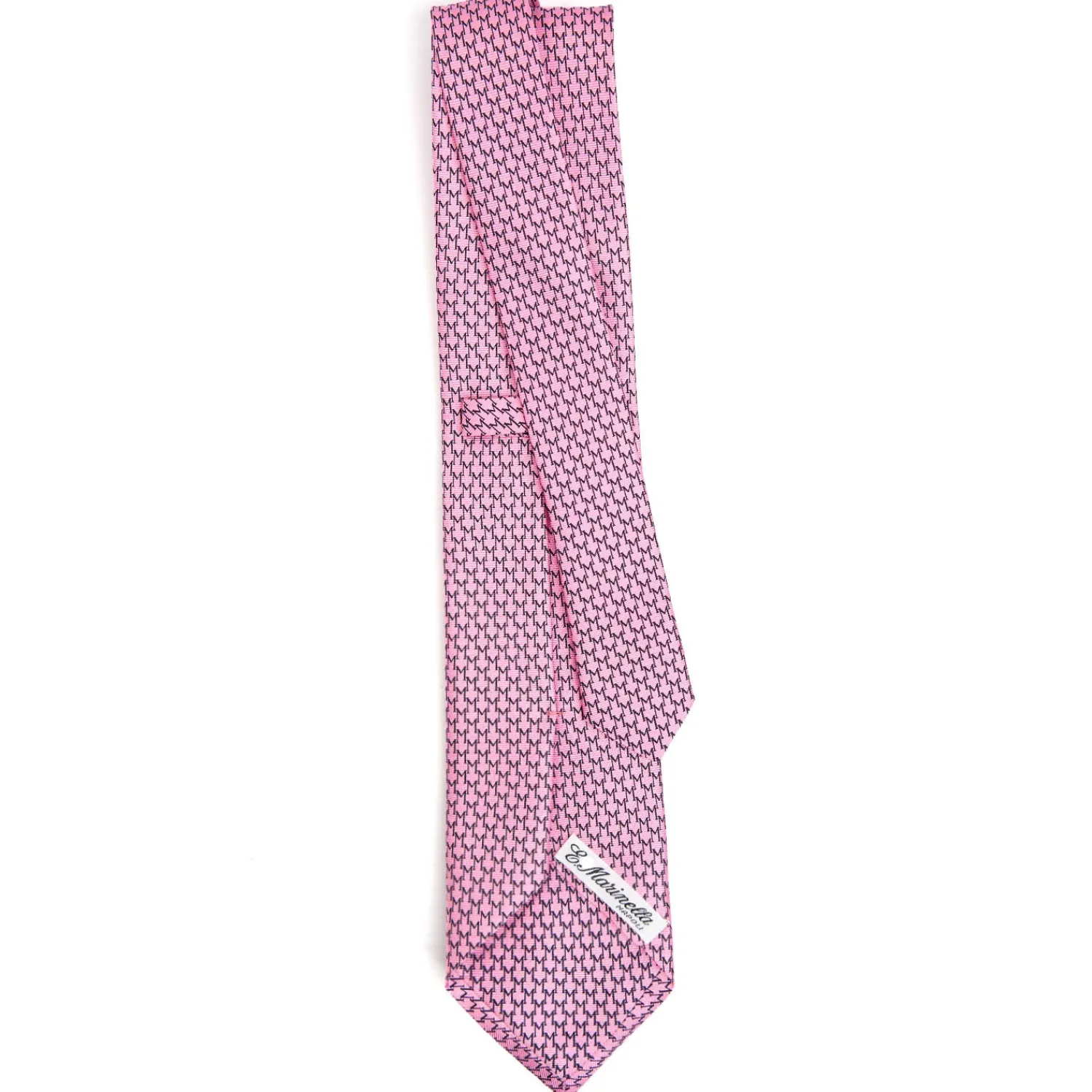 E.Marinella CRAVATTE|Cravatte In Seta Stampata|CRAVATTA CLASSICA IN SETA ROSA Microfantasia m geometrica