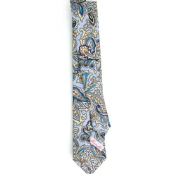 E.Marinella CRAVATTE|CRAVATTA DONNA CLASSICA IN SETA STAMPATA AZZURRA Archivio inspiration