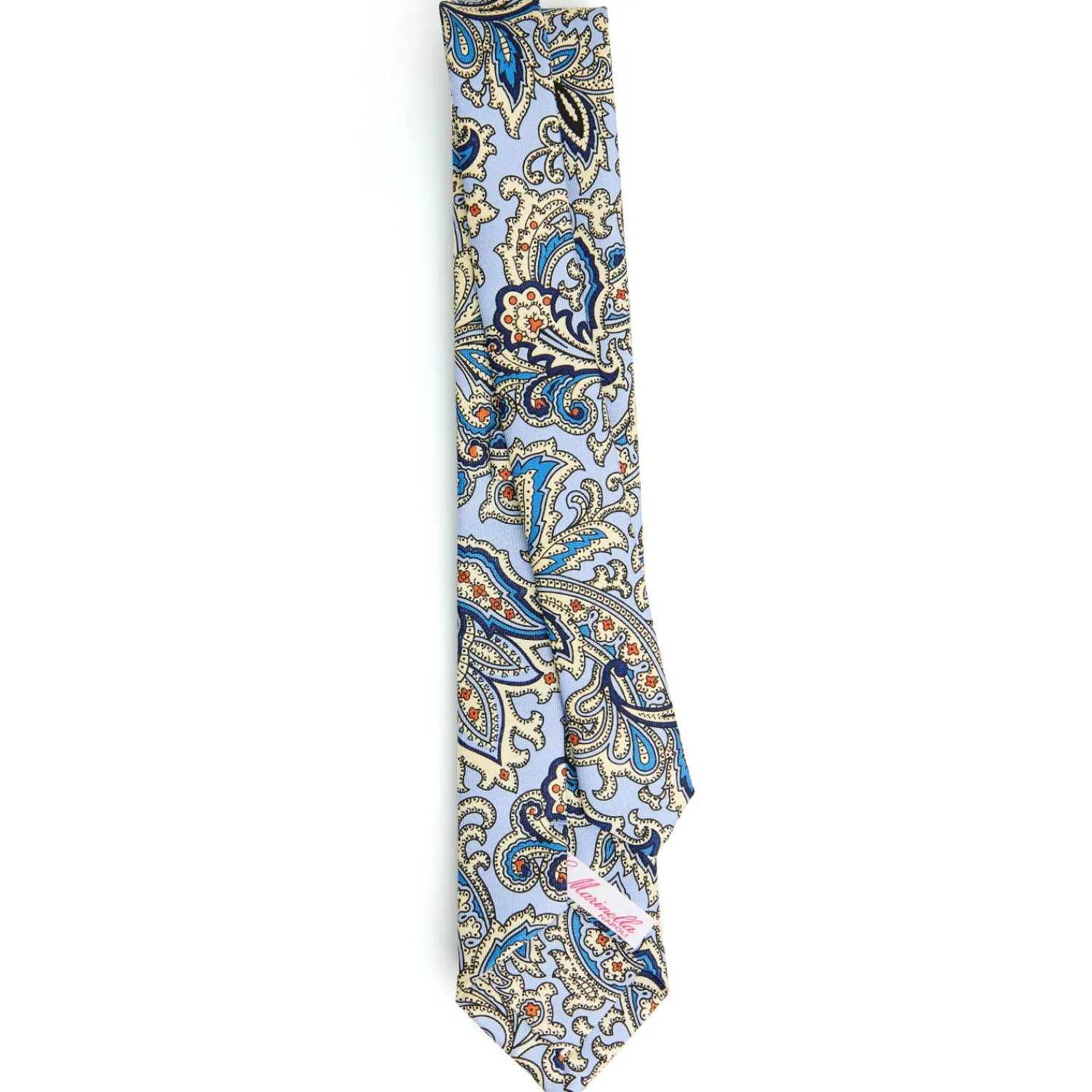 E.Marinella CRAVATTE|CRAVATTA DONNA CLASSICA IN SETA STAMPATA AZZURRA Archivio inspiration