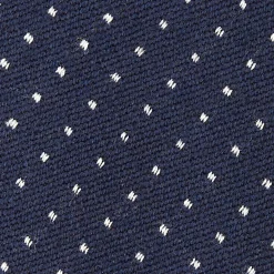E.Marinella CRAVATTE|CRAVATTA DONNA IN LANA BLU SCURO Microfantasia geometrica