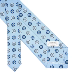 E.Marinella CRAVATTE|Cravatte Collezione Archivio|CRAVATTA IN SETA AZZURRA Collezione archivio anno 1951