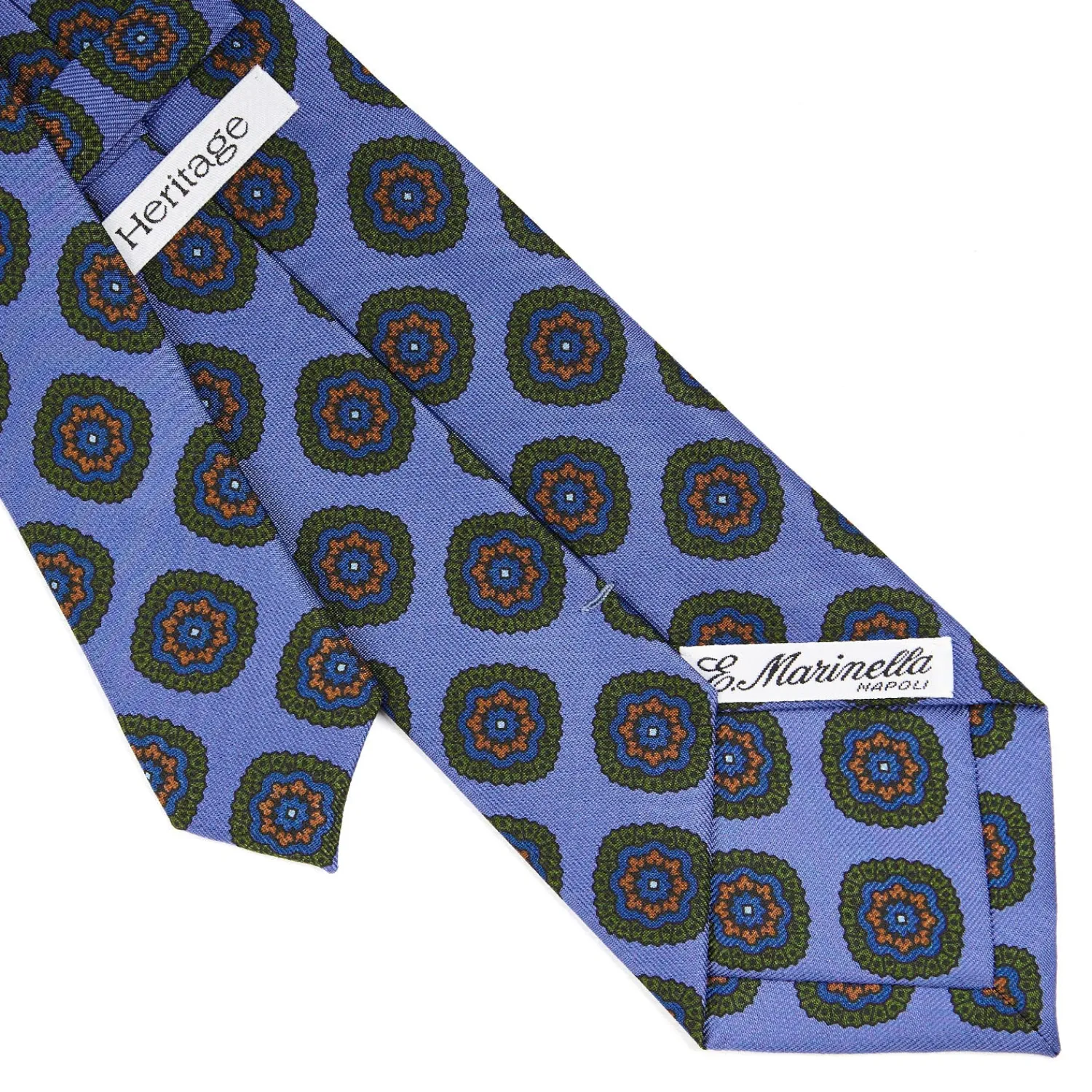 E.Marinella CRAVATTE|Cravatte Collezione Heritage|CRAVATTA IN SETA AZZURRO POLVERECollezione heritage