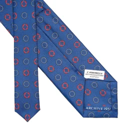 E.Marinella CRAVATTE|Cravatte Collezione Archivio|CRAVATTA IN SETA BLUETTE Collezione archivio anno 1951