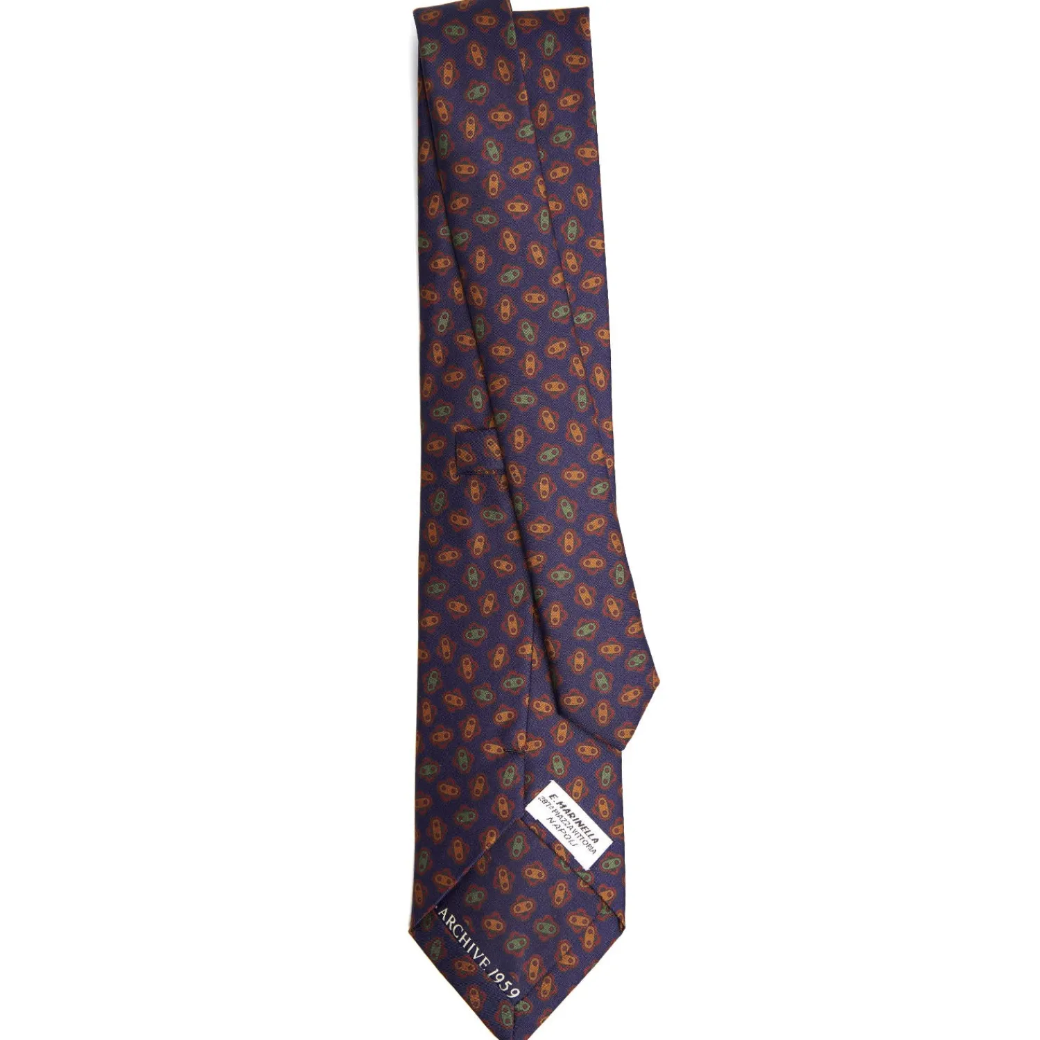 E.Marinella CRAVATTE|Cravatte Collezione Archivio|CRAVATTA IN SETA BLU SCURO Collezione archivio anno 1959