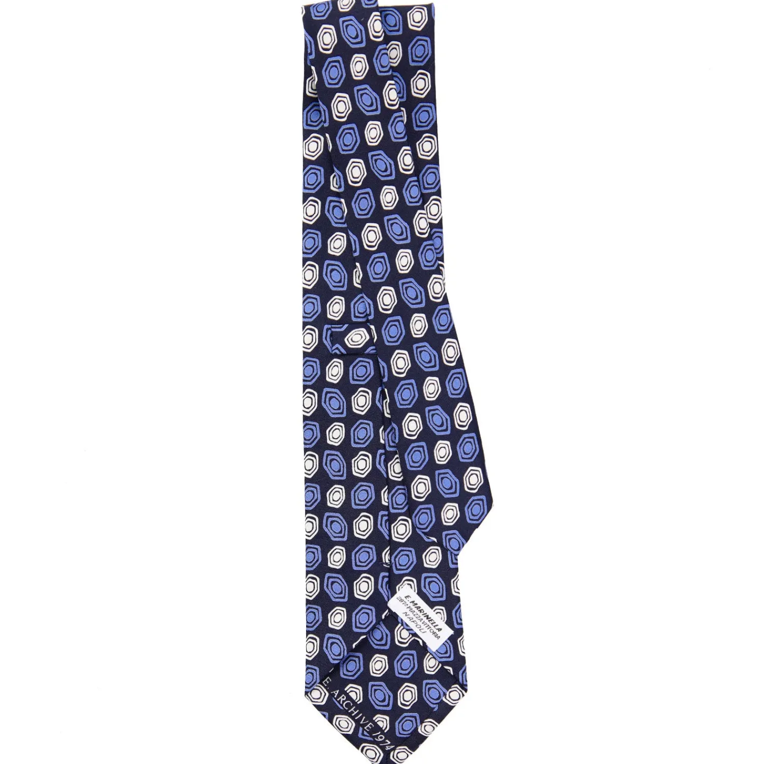 E.Marinella CRAVATTE|Cravatte Collezione Archivio|CRAVATTA IN SETA BLU SCURO Collezione archivio anno 1974