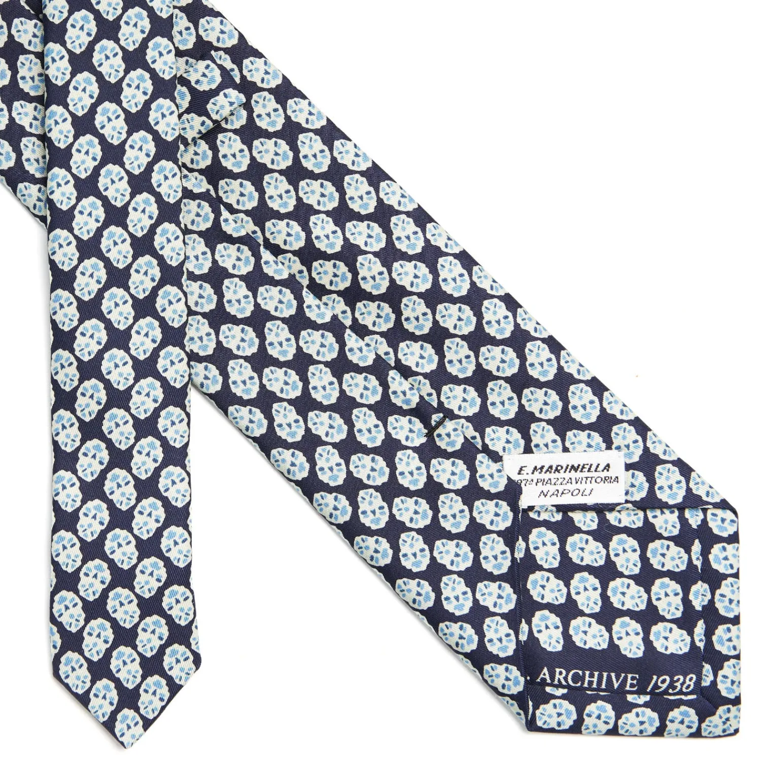 E.Marinella CRAVATTE|Cravatte Collezione Archivio|CRAVATTA IN SETA BLU SCURO Collezione archivio anno 1938