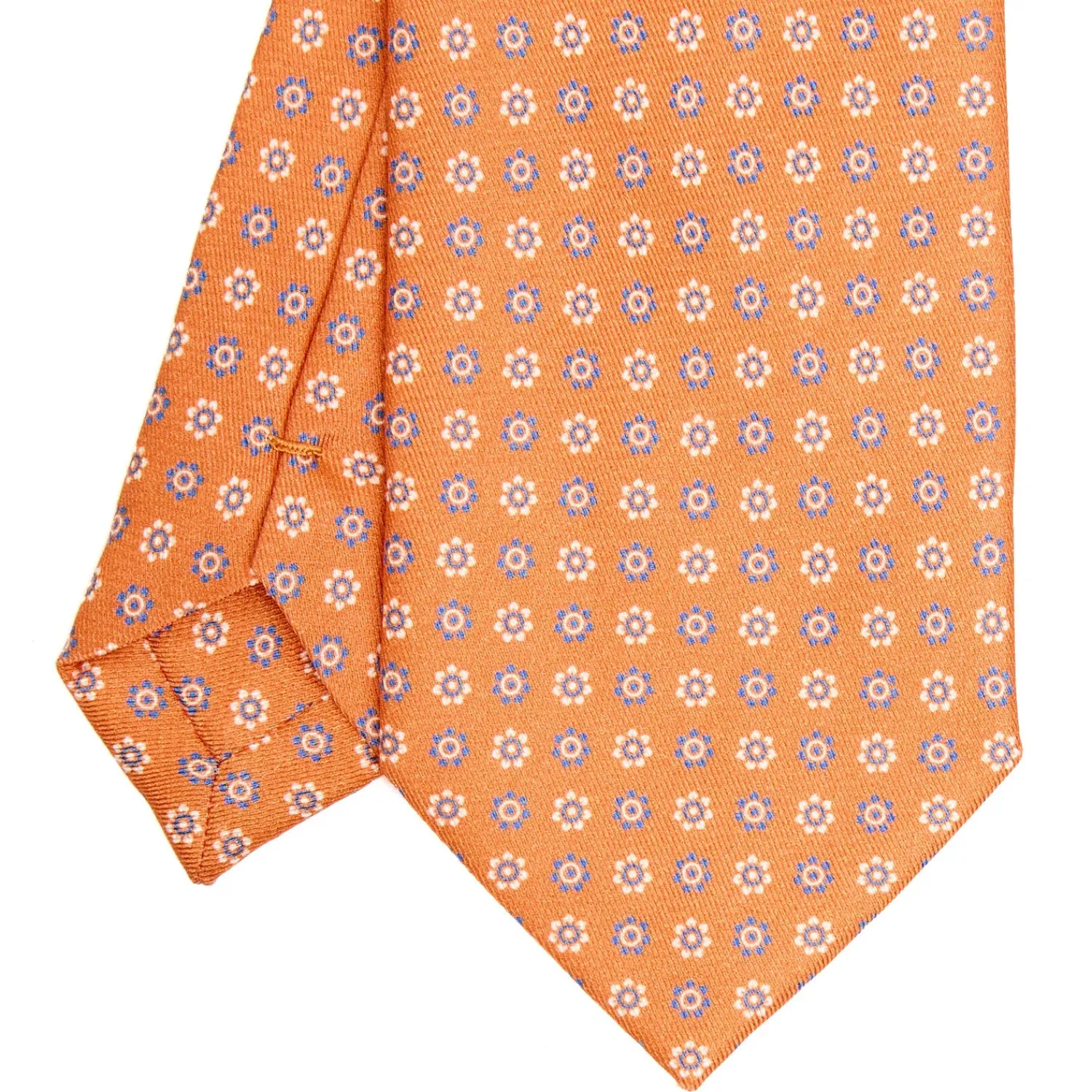 E.Marinella CRAVATTE|CRAVATTA IN SETA E ORANGE FIBER ARANCIONE Collezione orange fiber
