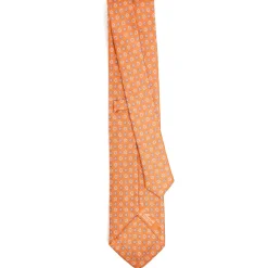 E.Marinella CRAVATTE|CRAVATTA IN SETA E ORANGE FIBER ARANCIONE Collezione orange fiber