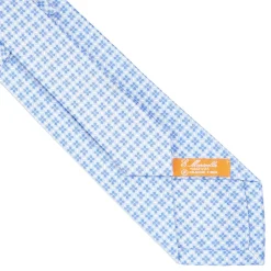 E.Marinella CRAVATTE|CRAVATTA IN SETA E ORANGE FIBER AZZURRA Collezione orange fiber