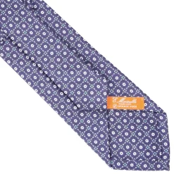 E.Marinella CRAVATTE|CRAVATTA IN SETA E ORANGE FIBER BLU Collezione orange fiber