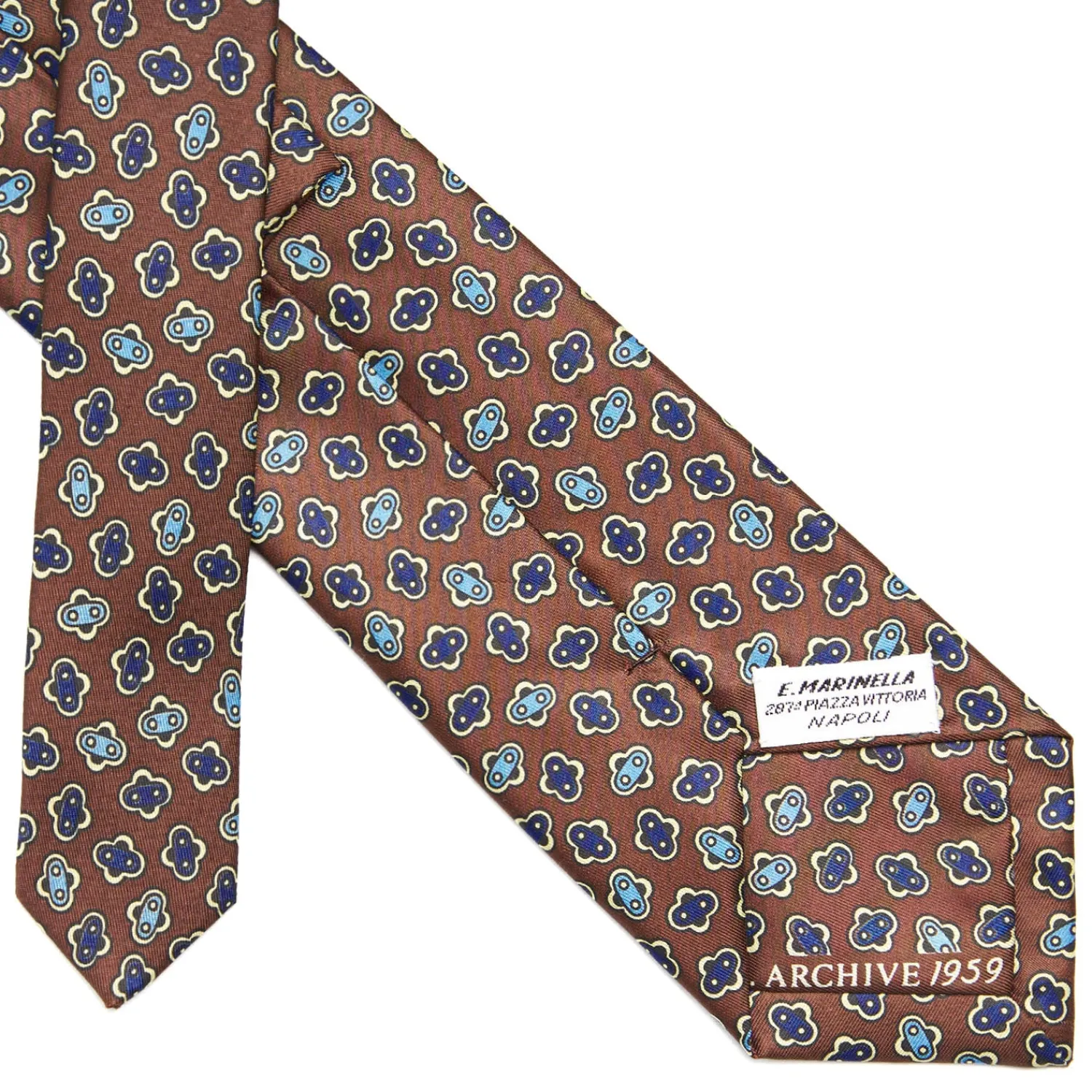 E.Marinella CRAVATTE|Cravatte Collezione Archivio|CRAVATTA IN SETA MARRONE SCURO Collezione archivio anno 1959