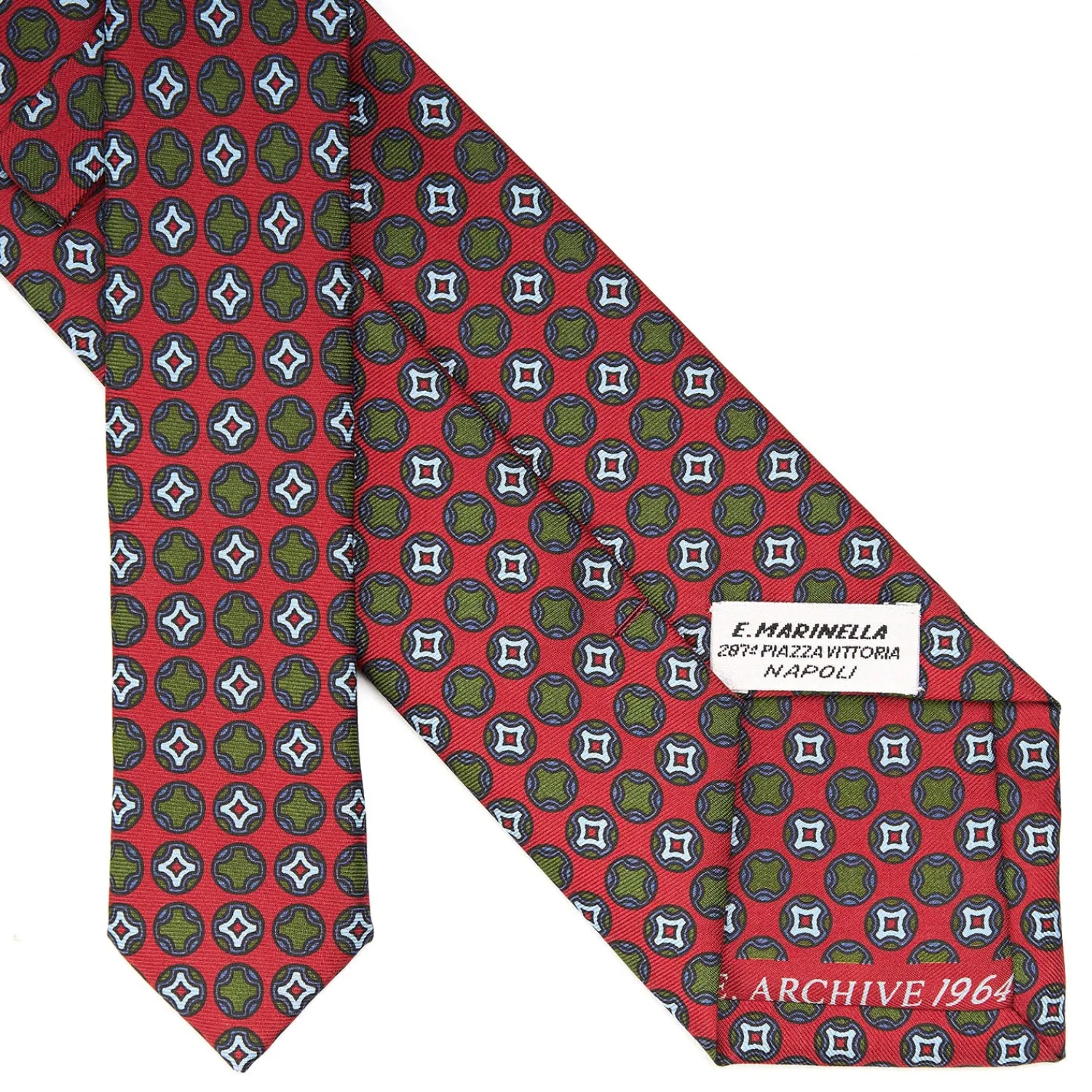 E.Marinella CRAVATTE|Cravatte Collezione Archivio|CRAVATTA IN SETA ROSSA Collezione archivio anno 1964
