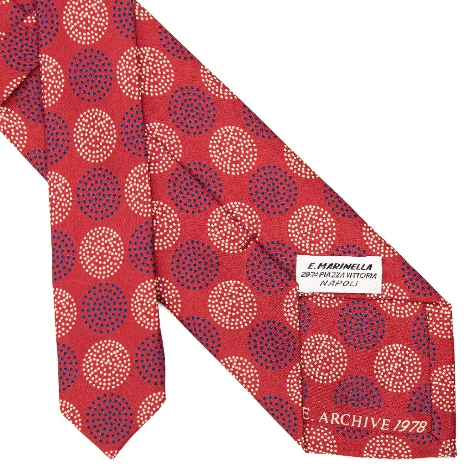 E.Marinella CRAVATTE|Cravatte Collezione Archivio|CRAVATTA IN SETA ROSSA Collezione archivio anno 1978