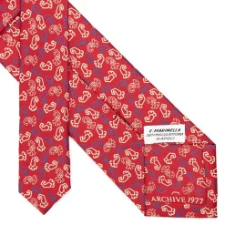 E.Marinella CRAVATTE|Cravatte Collezione Archivio|CRAVATTA IN SETA ROSSA Collezione archivio anno 1977